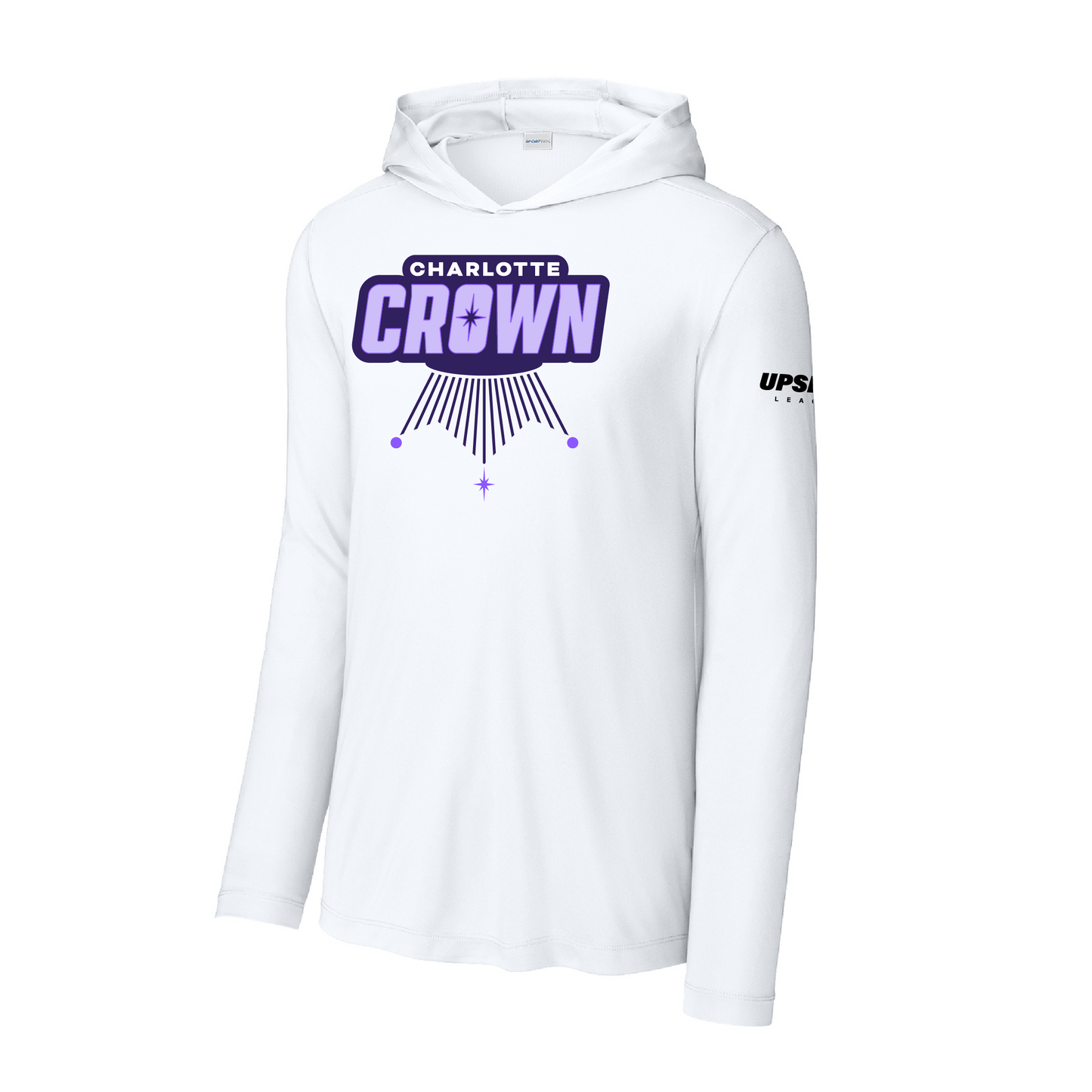 Charlotte Crown Performance Logo L/S Hooded Shirt
