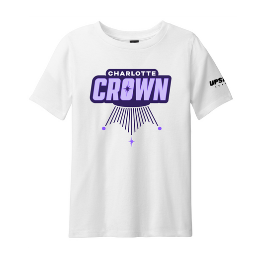 Charlotte Crown Youth District White Logo Tee