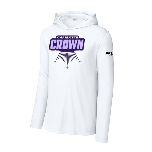 Charlotte Crown Performance Logo L/S Hooded Shirt